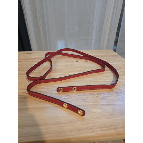 Coach Anna Foldover Crossbody Clutch in Signature Canvas in Brown/Red - Picture 15 of 16